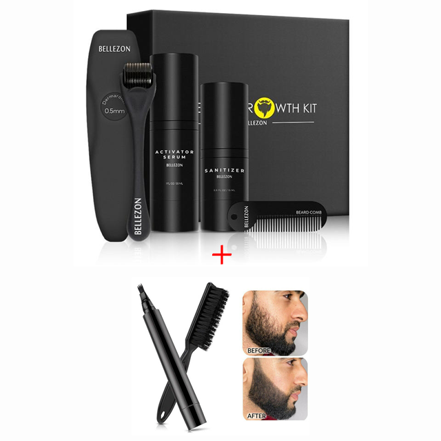 Man's Beard Growth Set -  Beard roller Kit - Amazing Derma Roller