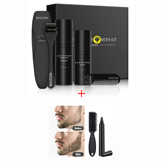 Man's Beard Growth Set -  Beard roller Kit - Amazing Derma Roller